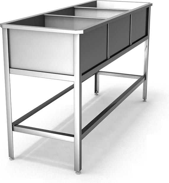 Ванна моечная трехсекционная ВМ 3/4 э