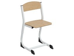 Стул школьный ученический 3-5 г/р "Логика" регулируемый (фанера, м/к белый)