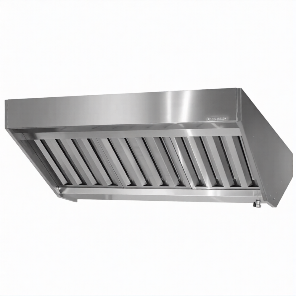 Зонт приточно-вытяжной полуоткрытый ЗППн 400х1200х1600 «Norma Inox» островной