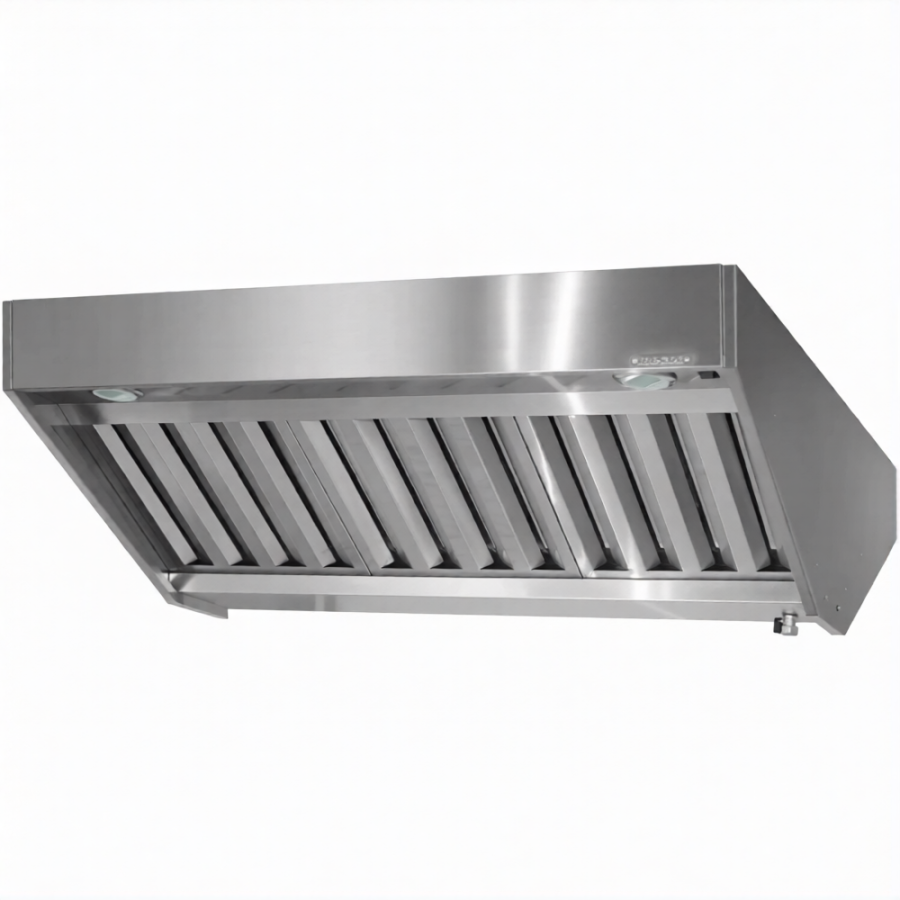 Зонт приточно-вытяжной полуоткрытый ЗППн 400х1000х2000 «Norma Inox» островной (к-т светильников)