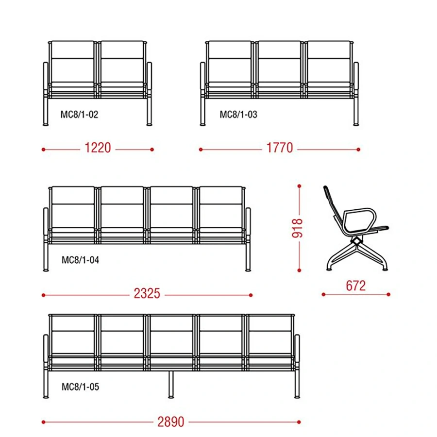 Многоместная секция Aero 2П (модель МС 8/1)