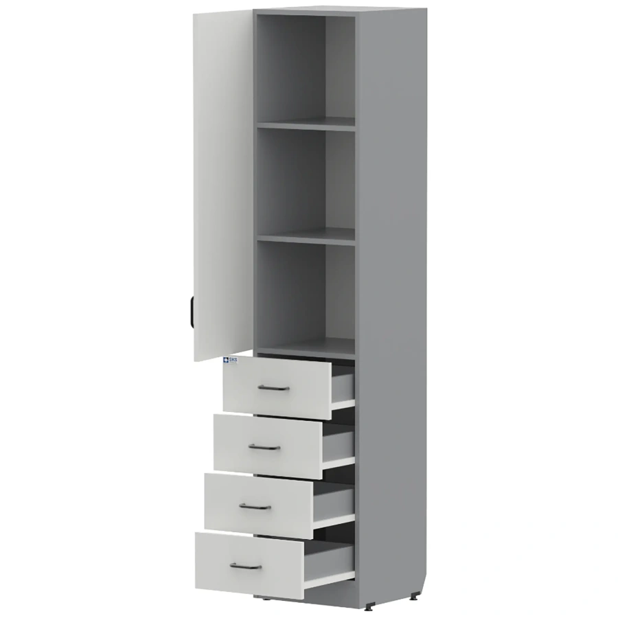 Шкаф-колонка для документов GRAY LITE 4