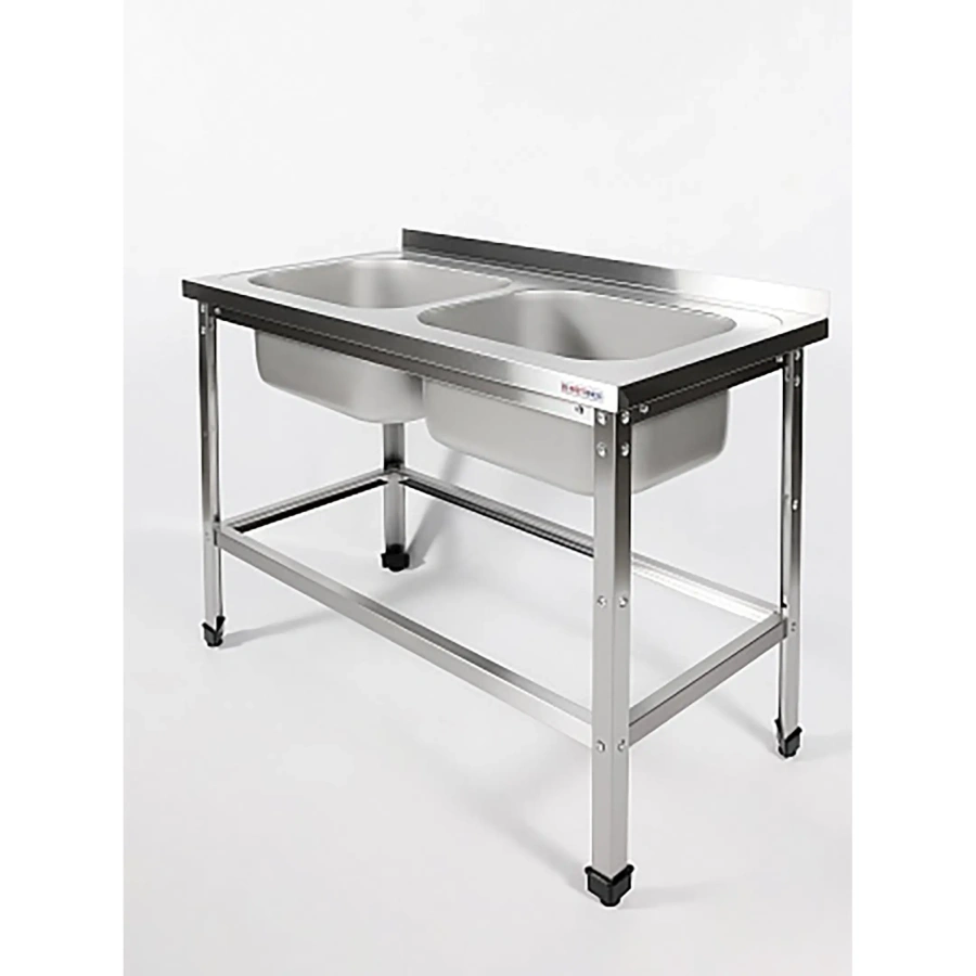 Ванна моечная двухсекционная цельнотянутая с бортом ВМЦ-2/10/6-БО-ЭН