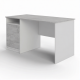 Стол рабочий СрТ-11 (1400х700х750) с тумбой (корпус ЛДСП белый, столешница ЛДСП дуб канадский)