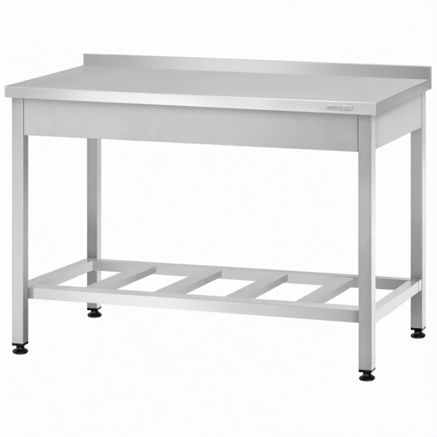 Стол производственный СПРп - 860х600х600 «Profi Inox», борт (полка-решетка)