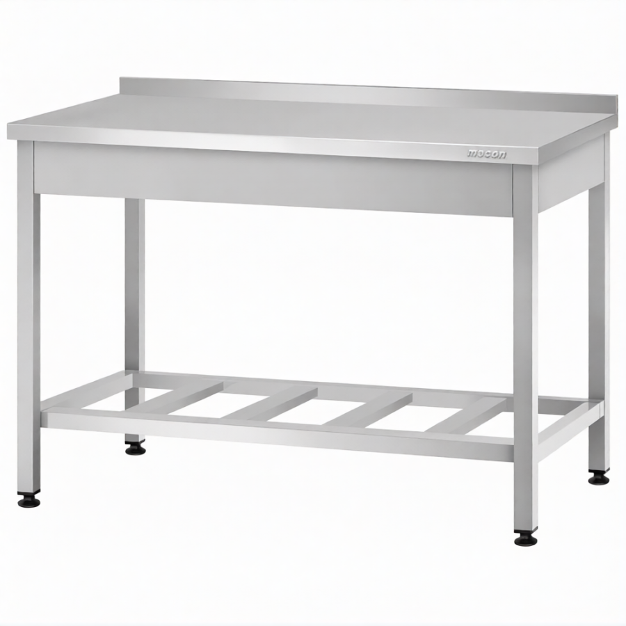 Стол производственный СПРп - 860х600х600 «Profi Inox», борт (полка-решетка)