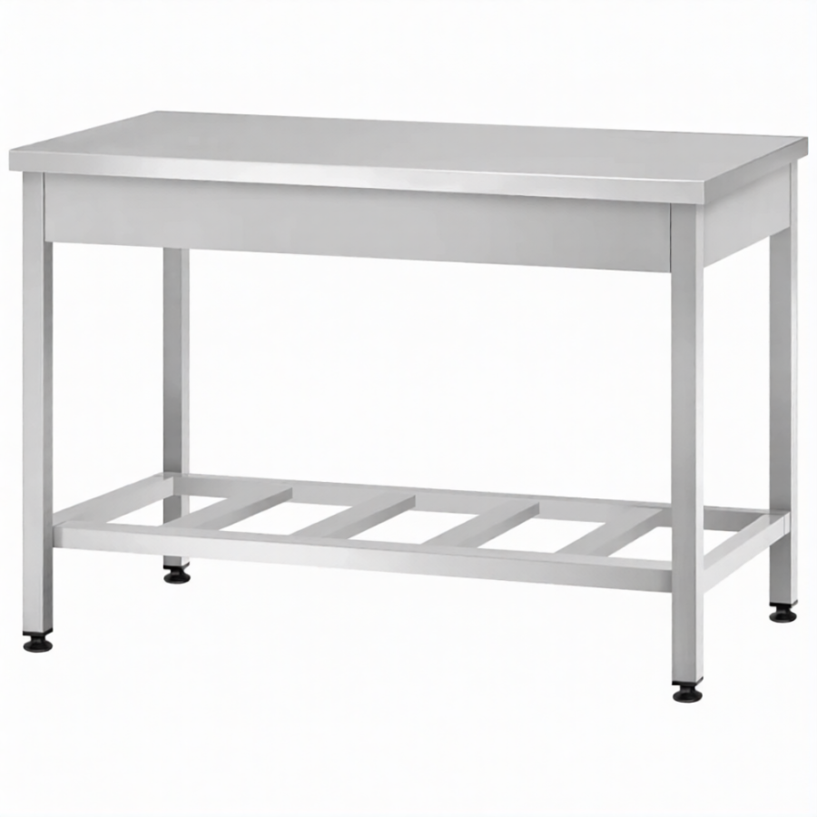 Стол производственный СПРп - 860х1200х700 «Profi Ral» (полка-решетка)