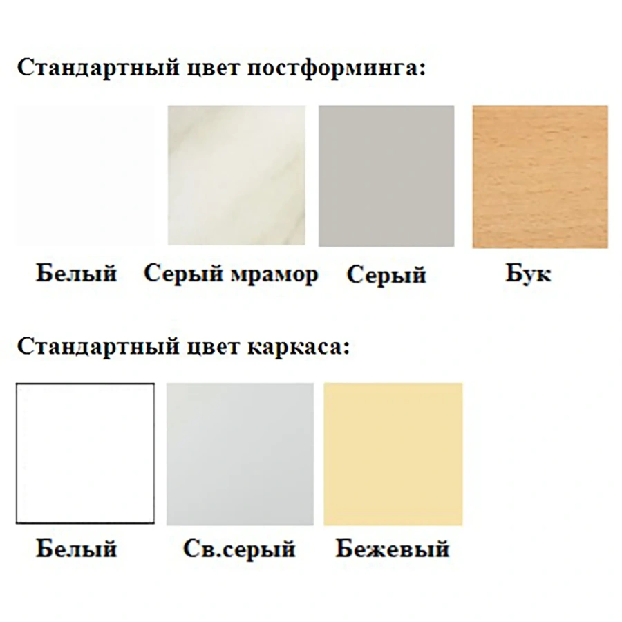 Стол для врача рабочий СЛ-2 (1400х600х750) (постформинг бук, каркас белый)