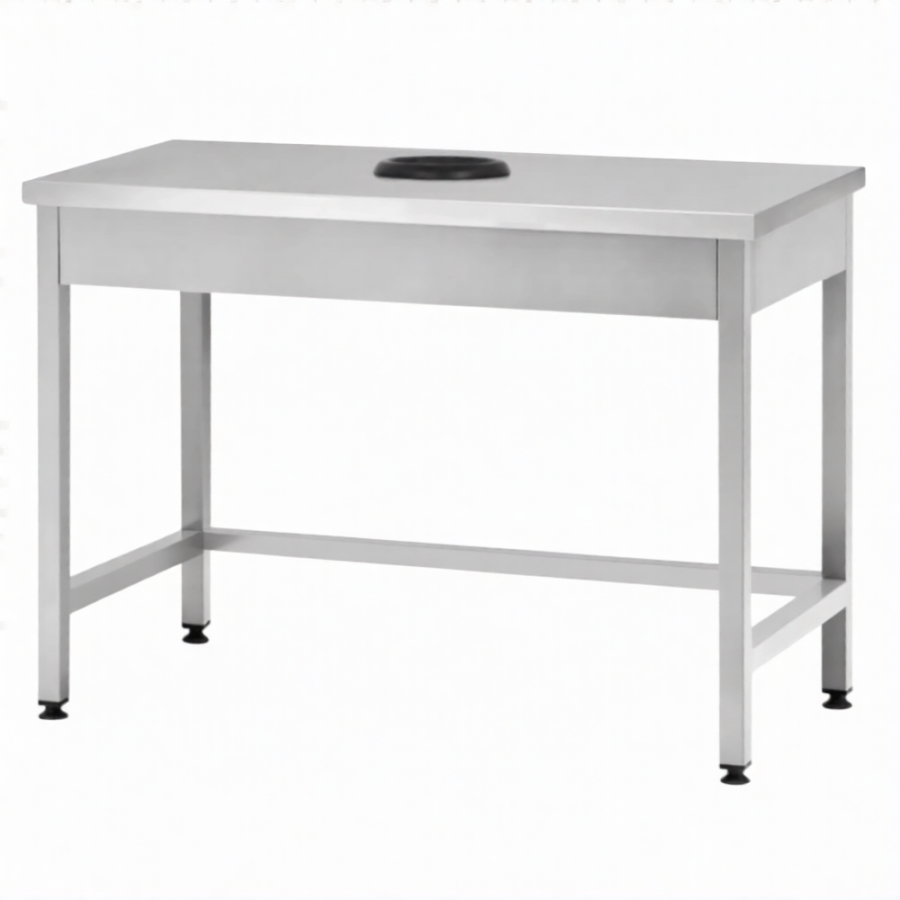 Стол производственный СПРп - 860х1500х800 «Profi Inox», сбор отходов (полка-обвязка)