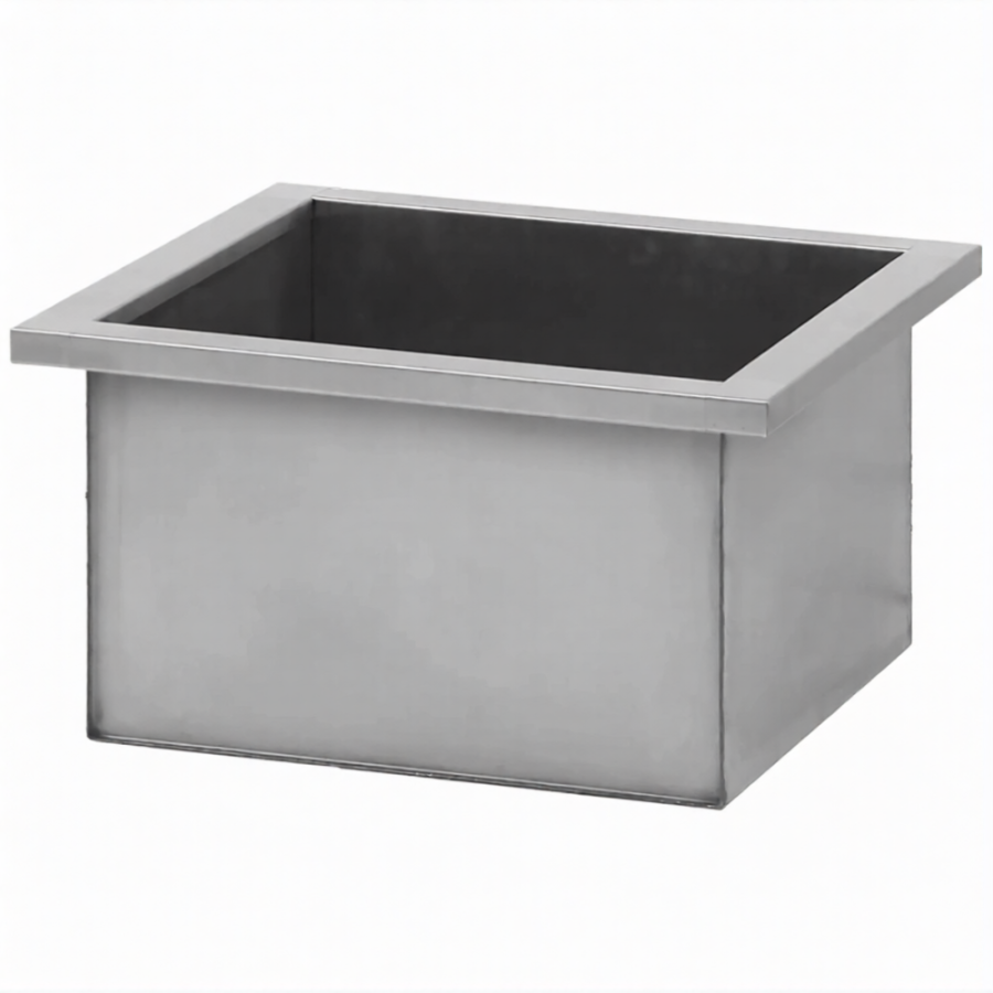 Ванна моечная ВМСн 1010  1 м/о 910х430х350 (полка с отв., борт; ножка угл.)