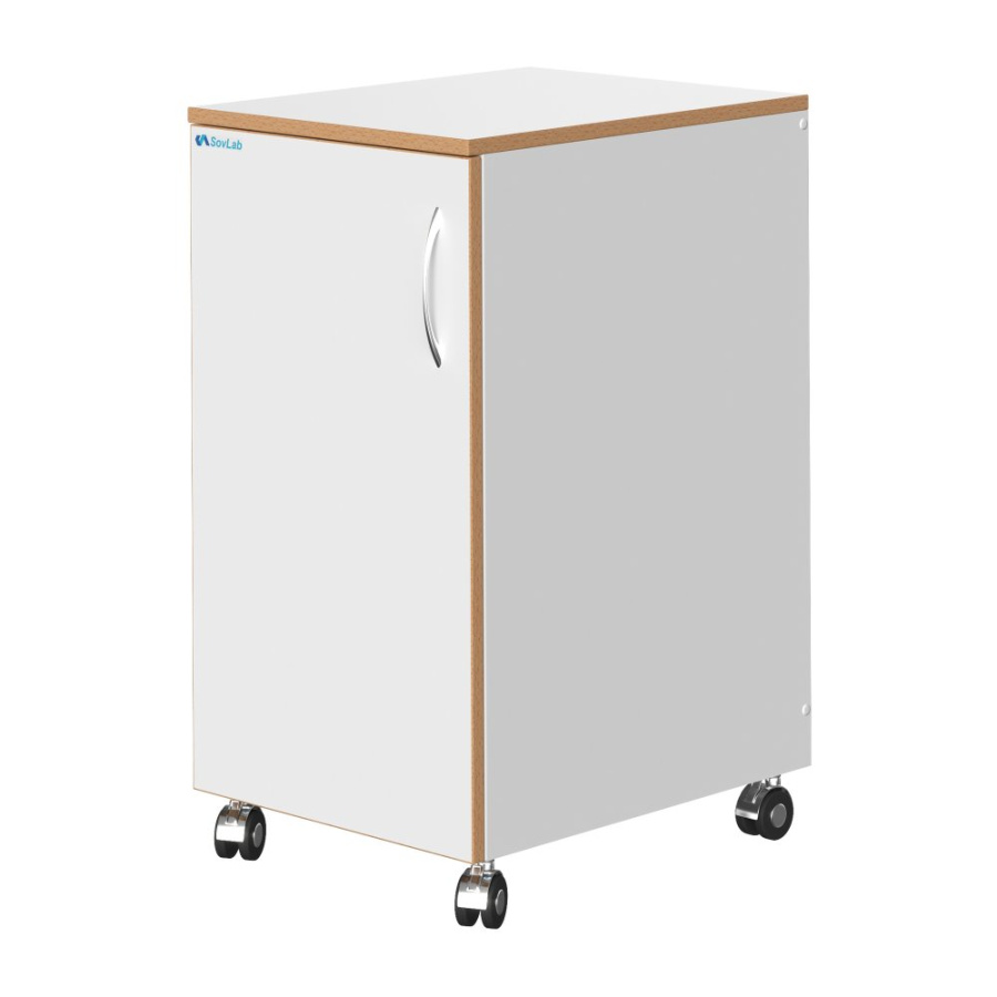 Тумба подкатная выс. СОВЛАБ 400 ТДв с лев. дверью